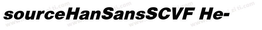 sourceHanSansSCVF He字体转换